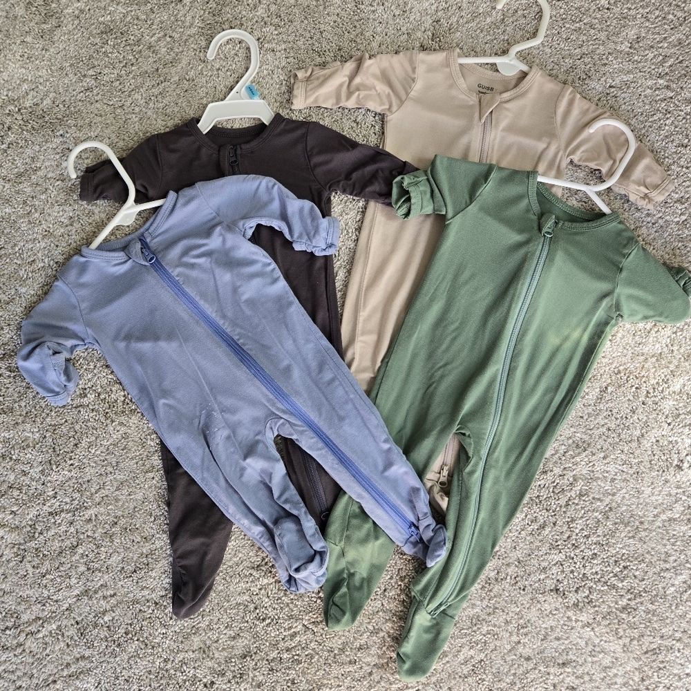 Newborn Bamboo Footie Sleepers- Gender Neutral Colors
